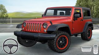 Extreme Car Driving Simulator - Red Jeep Wrangler New Update 2022 #1 Android gameplay screenshot 5