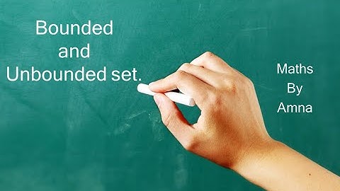 Bounded Set and Unbounded Set - Metric space in |URDU|    For BS/Msc Mathematics