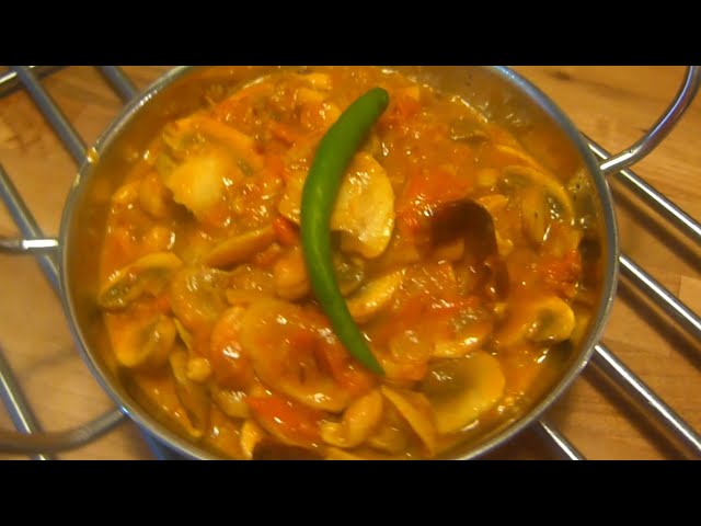 Almond and Cashew Nut Mushroom Curry Recipe