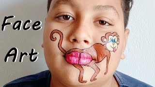 Monkey Face Art Makeup Tutorial || By Sudeshna || Face Guddu || Sudeshna's Art & Creativity || 2022