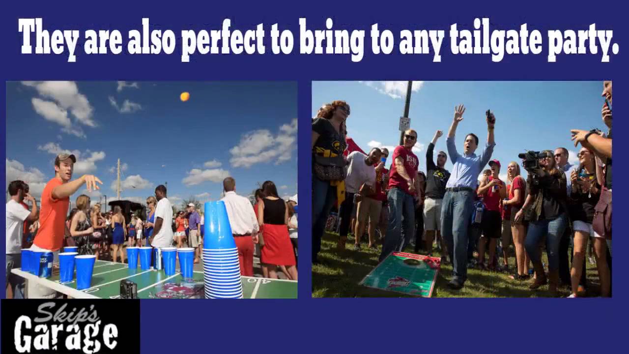 Licensed Cornhole Boards and Beer Pong Tables | Skip's Garage