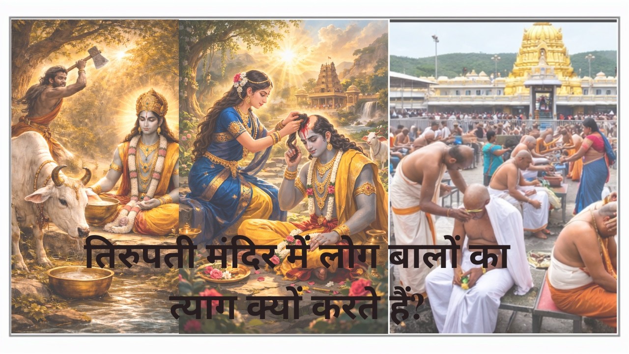 तिरुपति मंदिर में लोग बालों का त्याग क्यों करते हैं? 🕉️🛕#tirumala #tirupati #balaji