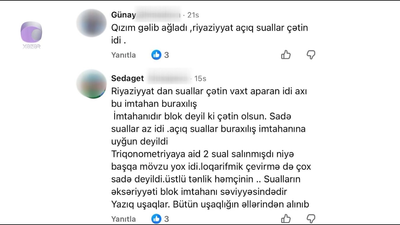 Çətin keçdiyi deyilən buraxılış imtahanları ilə bağlı müzakirələr səngimir