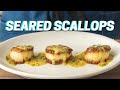 SEARED SCALLOPS WITH SCAMPI RECIPE (Best Way to Cook Scallops)