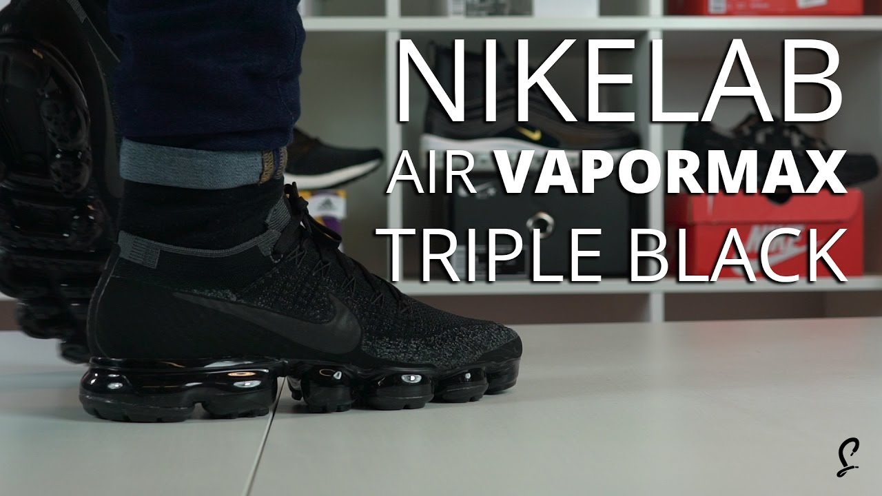 nikelab air vapormax flyknit triple black