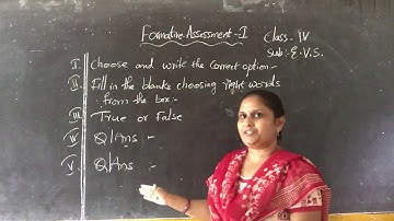 13/10/2020 class-4 EVS FA-1 examination question paper discussion