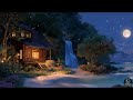 Ocean Night Ambience | Calming Waves &amp; Waterfall Sounds for Deep Sleep &amp; Relaxation