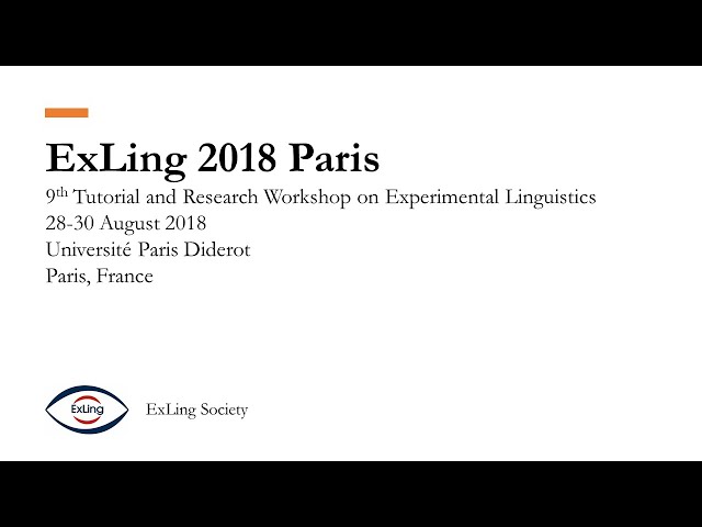ExLing Paris 2018
