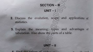 BBA 2nd Sem Business Statistics Question Paper 2019