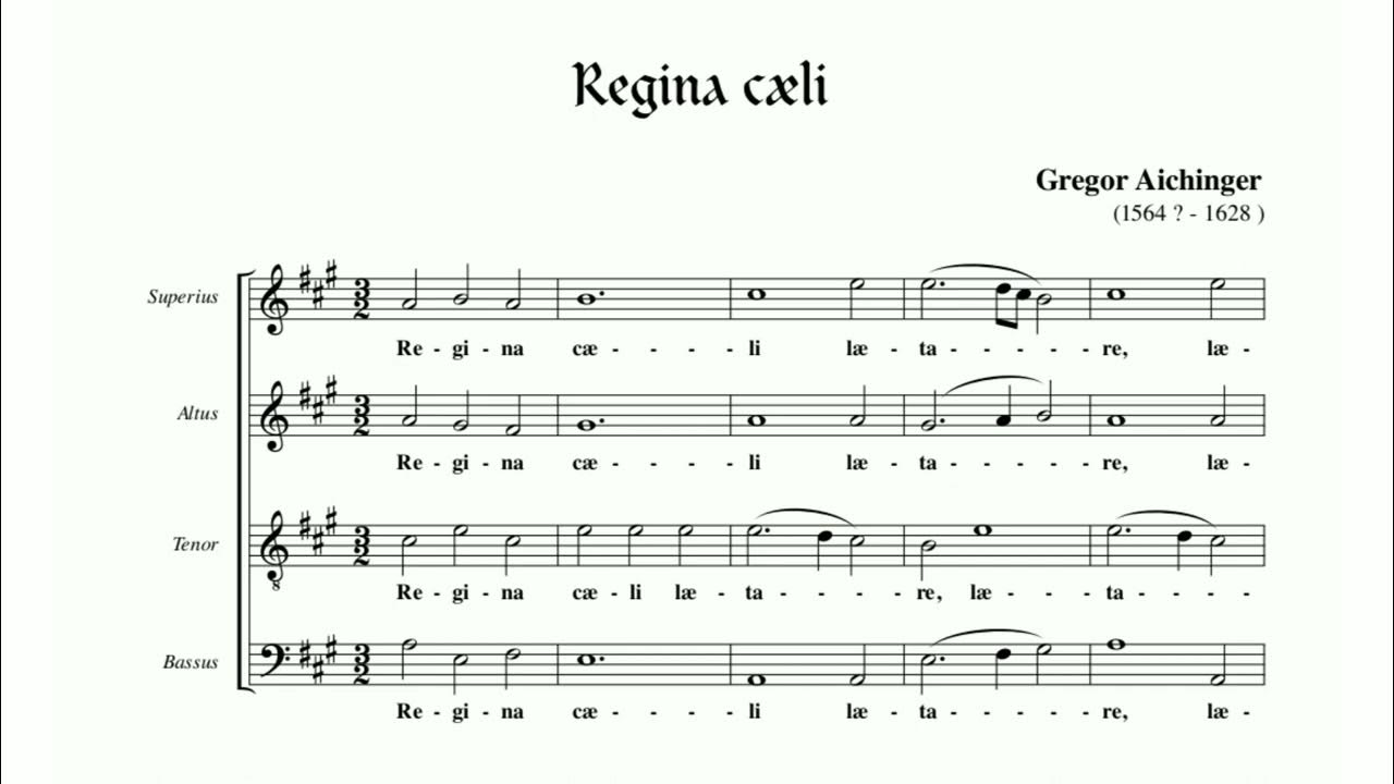 Gregor Aichinger Regina Caeli score Video YouTube gregor-aichinger-regina-caeli-score-video-youtube