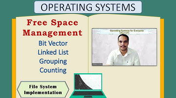 Free Space Management in OS  - Bit Vector (bit map), Linked List, Grouping and Counting methods