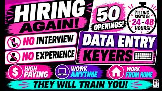 Remote Data Entry Keyers | No Phone Calls + Learn the Job Through Training