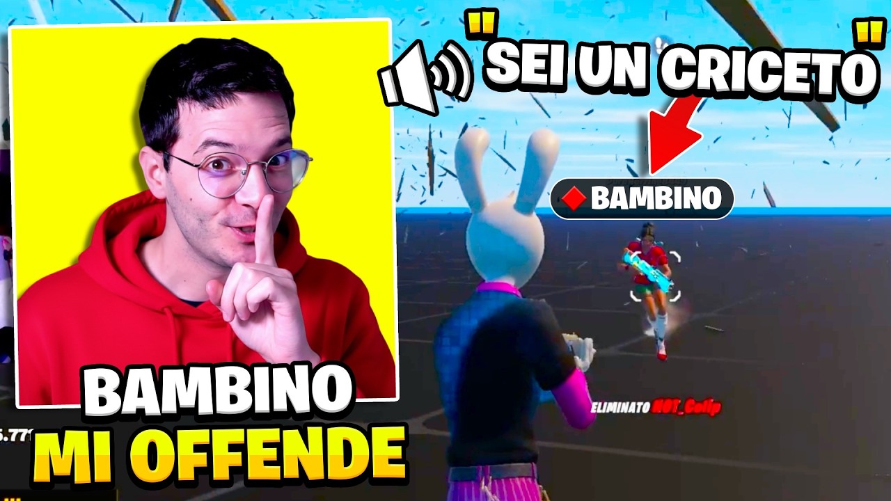UN BAMBINO *MI OFFENDE* ma FACCIAMO PACE!  🤯😂 su FORTNITE