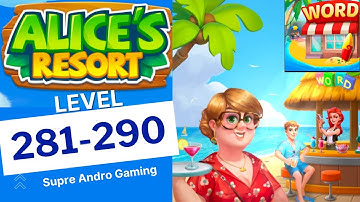 Alices Resort Word Game level 281 282 283 284 285 286 287 288 289 290