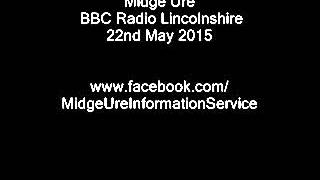 Midge Ure interview - BBC Radio Lincolnshire 22nd May 2015