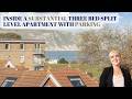 INSIDE A SUBSTANTIAL THREE BED SPLIT LEVEL APARTMENT WITH PARKING