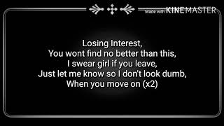 Video thumbnail of "Losing Interest NoahFinnce with Lyrics"