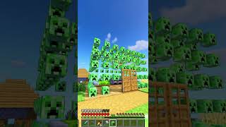 Así construí una casa con cabezas de Creeper en Minecraft... 🤔