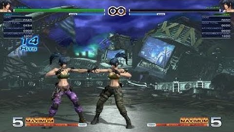KOFXIV Leona Combo 2 bars + Inverted Jump Cross Up in corner - First Position