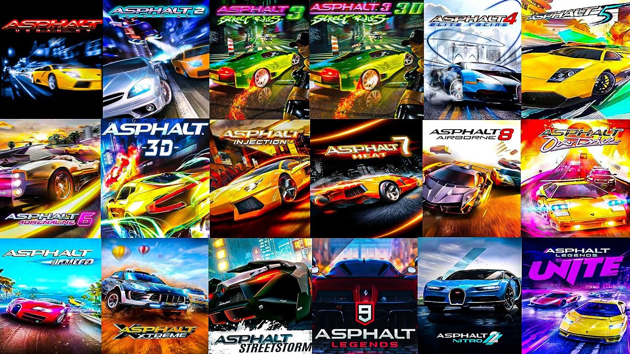Эволюция игр ASPHALT (2004–2023)