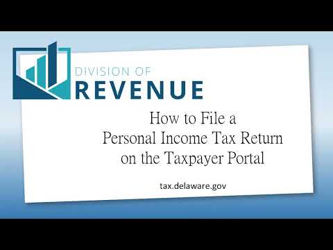 How to File a Personal Income Tax Return on the Taxpayer Portal