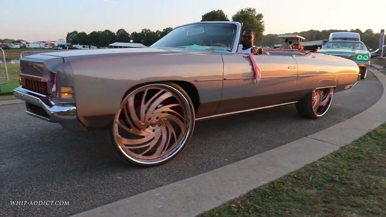 KILLIN! Rainbow Pearl 72' Impala Donk Vert, Rose Gold 28s, Supercharged CTS-V Motor, Frame Off!