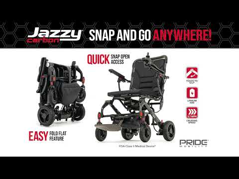 Pride JazzyÂ® Carbon available at Scooter Direct