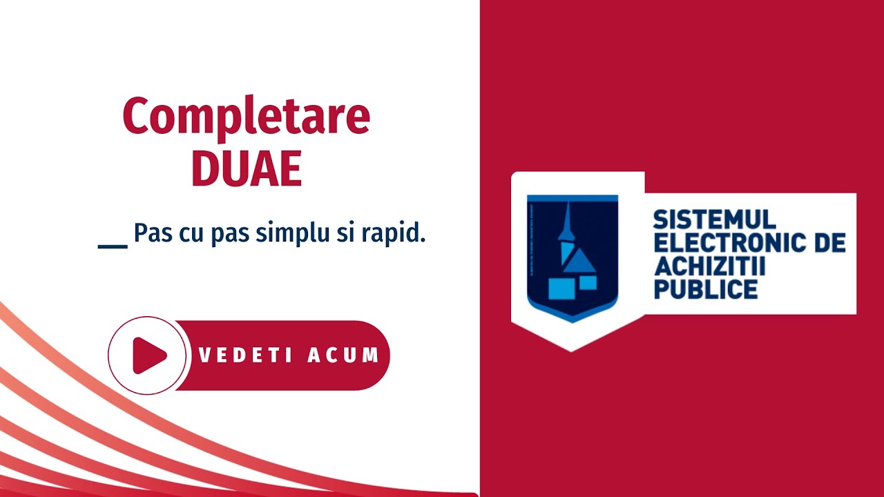 Completare DUAE, in doar 10 Minute (varianta cu eForms)