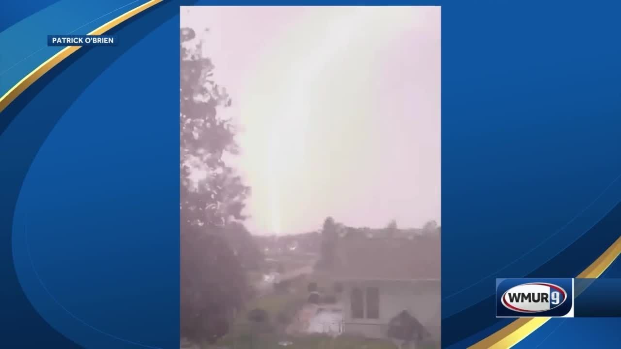 Severe weather in NH Lightning strikes in Goffstown, Seabrook YouTube