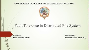 Distributed File Systems: Fault Tolerance