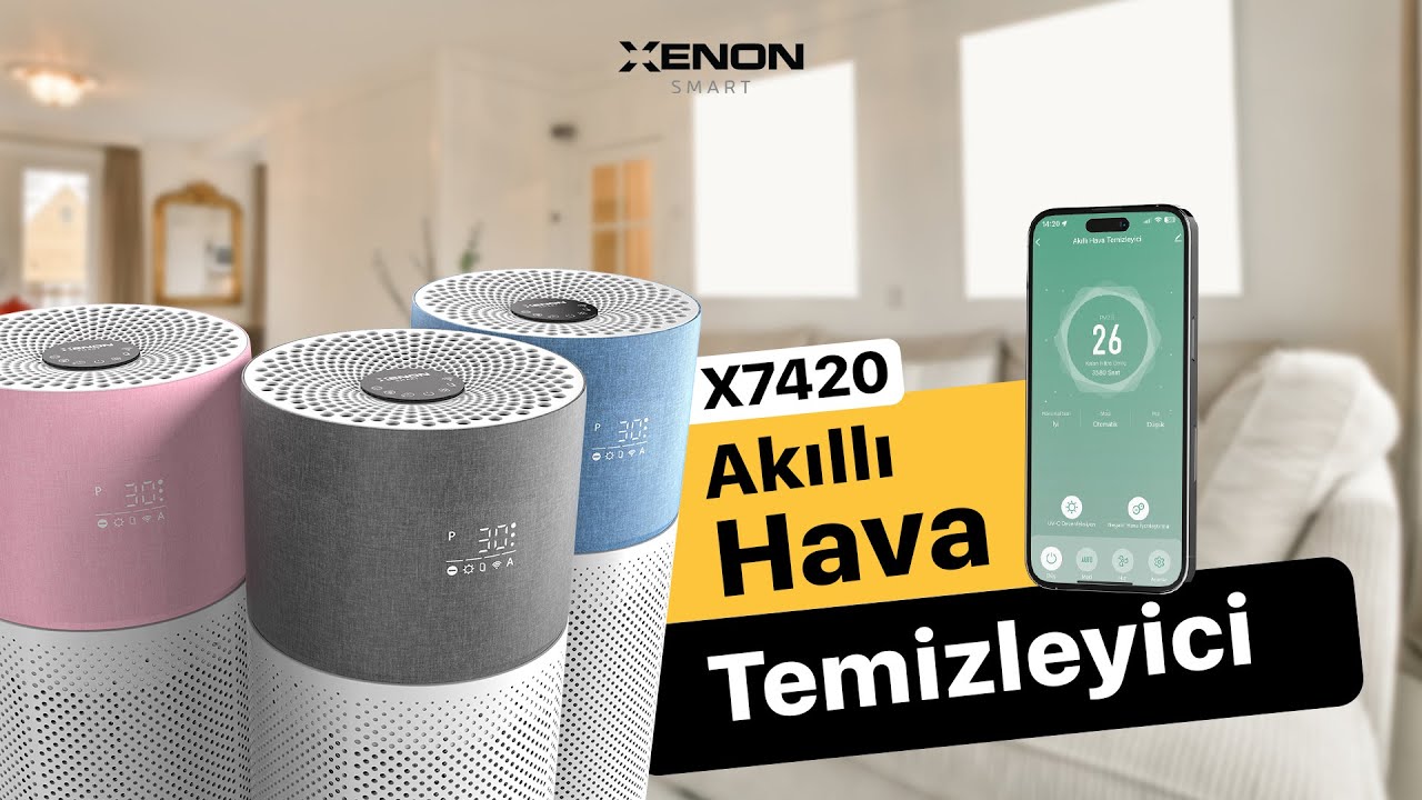 Gri Akıllı Hava Temizleyici | Xenon Smart
