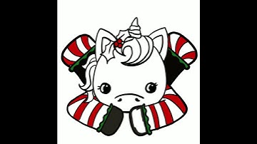 Procreate Time Lapse Christmas Unicorn 5