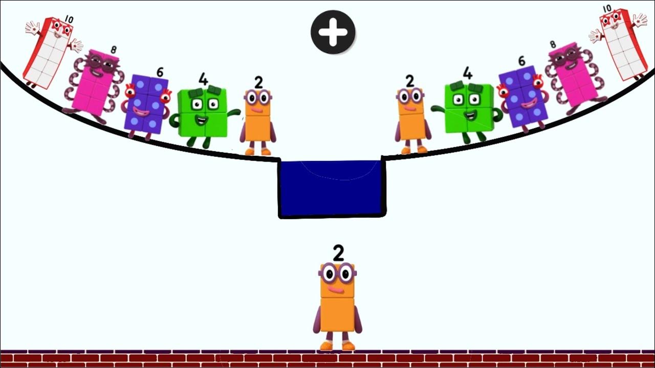 Numberblocks 2 plus even and odd numbers in easy and simple levels