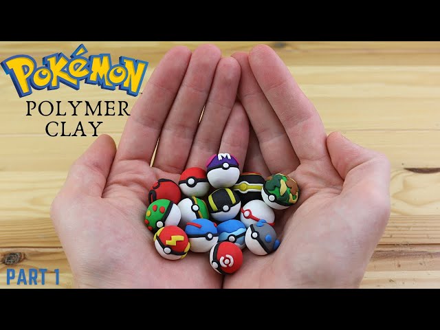 How To Make Every Type Of Pokeball Using Polymer Clay - (Part 1/2) - YouTube
