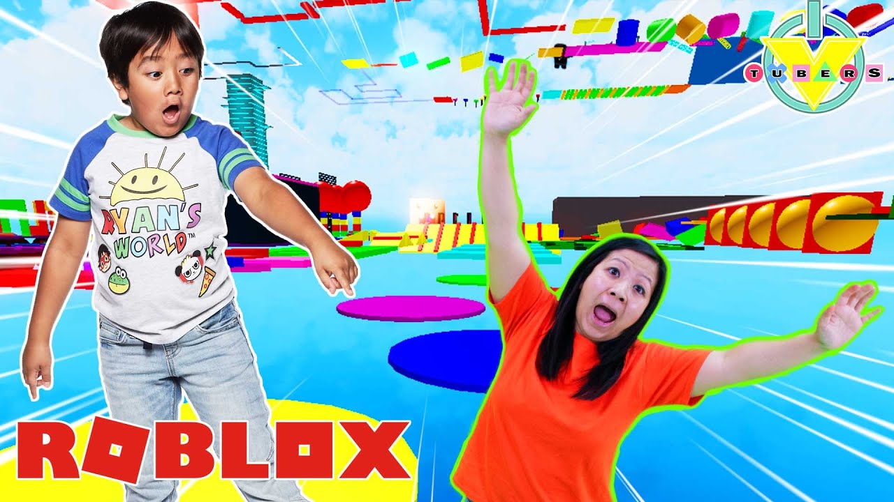 Ryan Vs Mommy In Roblox Super Mega Easy Obby Let S Play Youtube - escape the game boy junkyard obby easy roblox