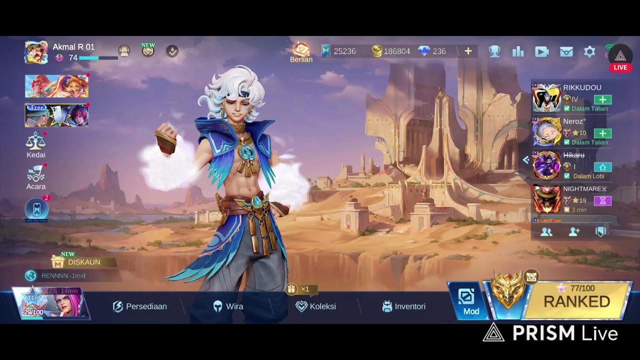 Mobile Legend Bang Bang - Live Stream #227 : Berjuang di Mythical Glory untuk ke Immortal (Malaysia)