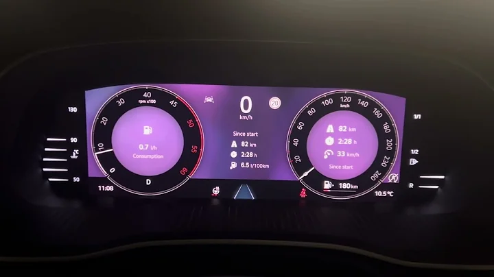 Virtual Cockpit 10' setting  Škoda Octavia FACELIFT 2025