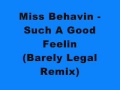 Miniature de la vidéo de la chanson Such A Good Feelin (Barely Legal Remix)
