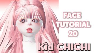 FACE TUTORIAL 20 - ChiChi Face - Hướng dẫn chỉnh mặt baby doll cô bé chi chi yêu màu hồng screenshot 4