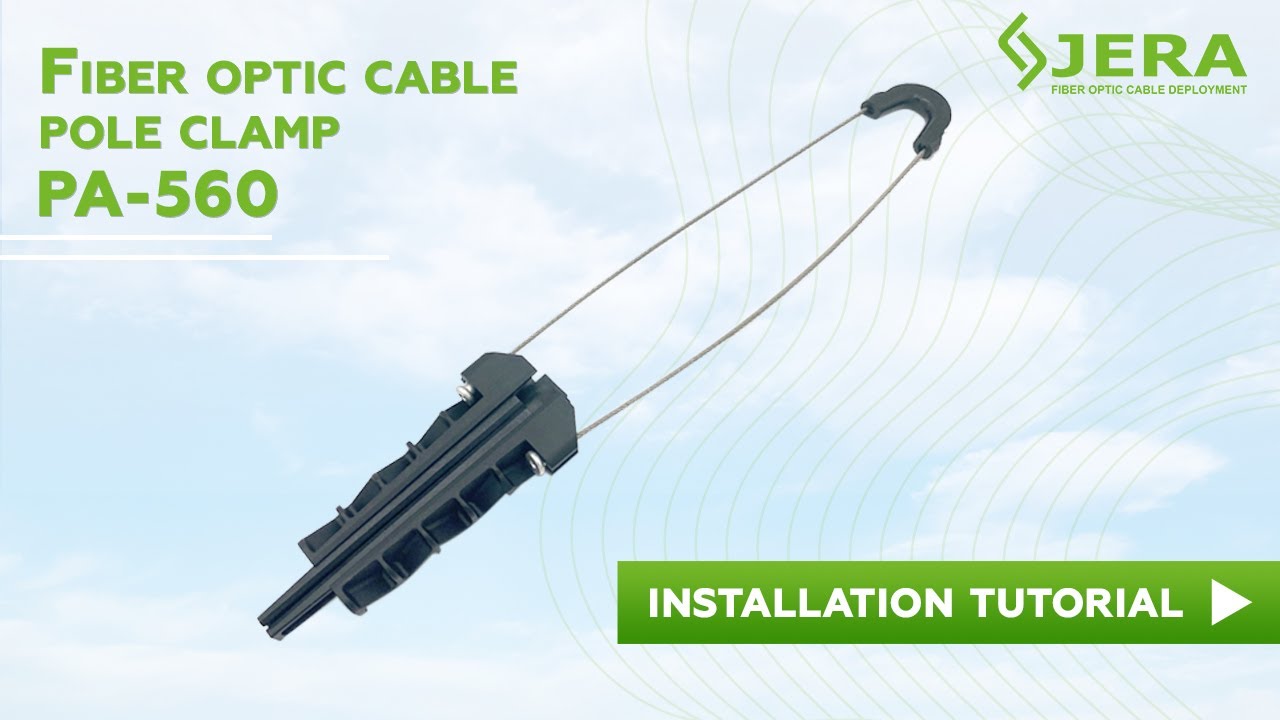 Fiber optic cable pole clamp PA560 for ADSS cables 38 mm diameter