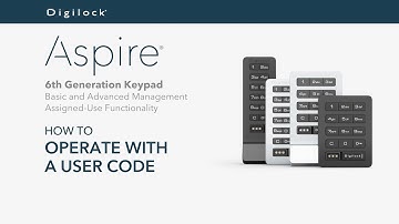 How to Operate with a User Code | Aspire Keypad | Assigned Use