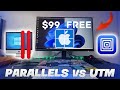 Free windows 11 on utm 41 vs paid parallels 19 on mac  speed test performance whats better