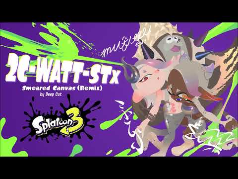 '2C-WATT-STx' Smeared Canvas (Remix) - Splatoon 3