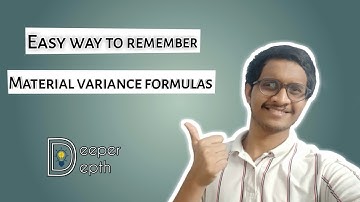 Easy way to remember the Material variance formulas