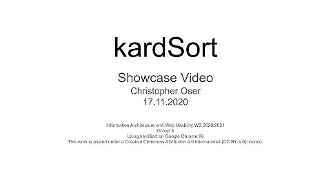 kardSort Showcase Video