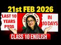 Class 10 English 🔥 Last 10 Years PYQs | Most Important Questions | CBSE 2026 | Nikita Singh