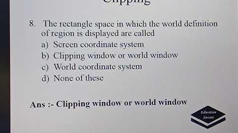 MCQs on Clipping for  Online Examination