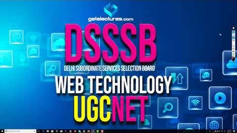 Web Technology 01 Introduction to HTML for UGC NET and DSSSB Computer Science