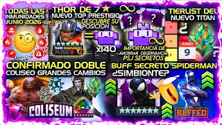 INFINITOS PSJ 7⭐️DROPS! SPIDER SIMBIONTE BUFF? x2 COLISEOS! NUEVO TITÁN TIERLIST+THOR TOP PI | MCOC