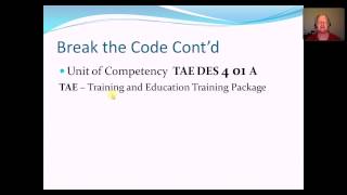 Certificate IV in Training and Assessment Packages, Qualifications and Units of Competency.mp4